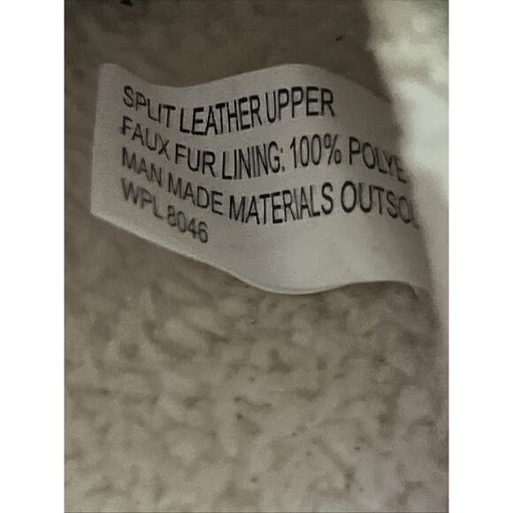 Style & Co Leather and Faux Fur Slippers Womens 7 Black Slip On Slides Cushioned - Picture 7 of 8